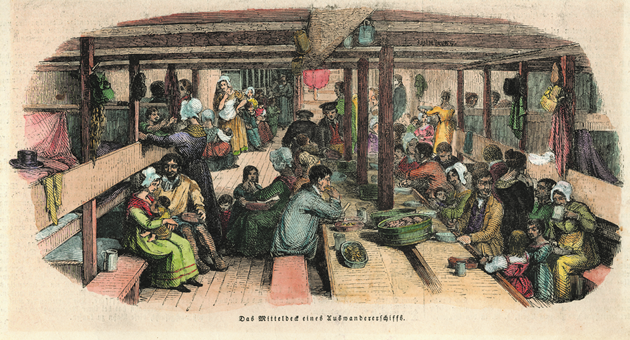 Steerage Passengers On An Emigrant Ship 1847 German History Steerage Passengers On An Emigrant Ship 1847 German History